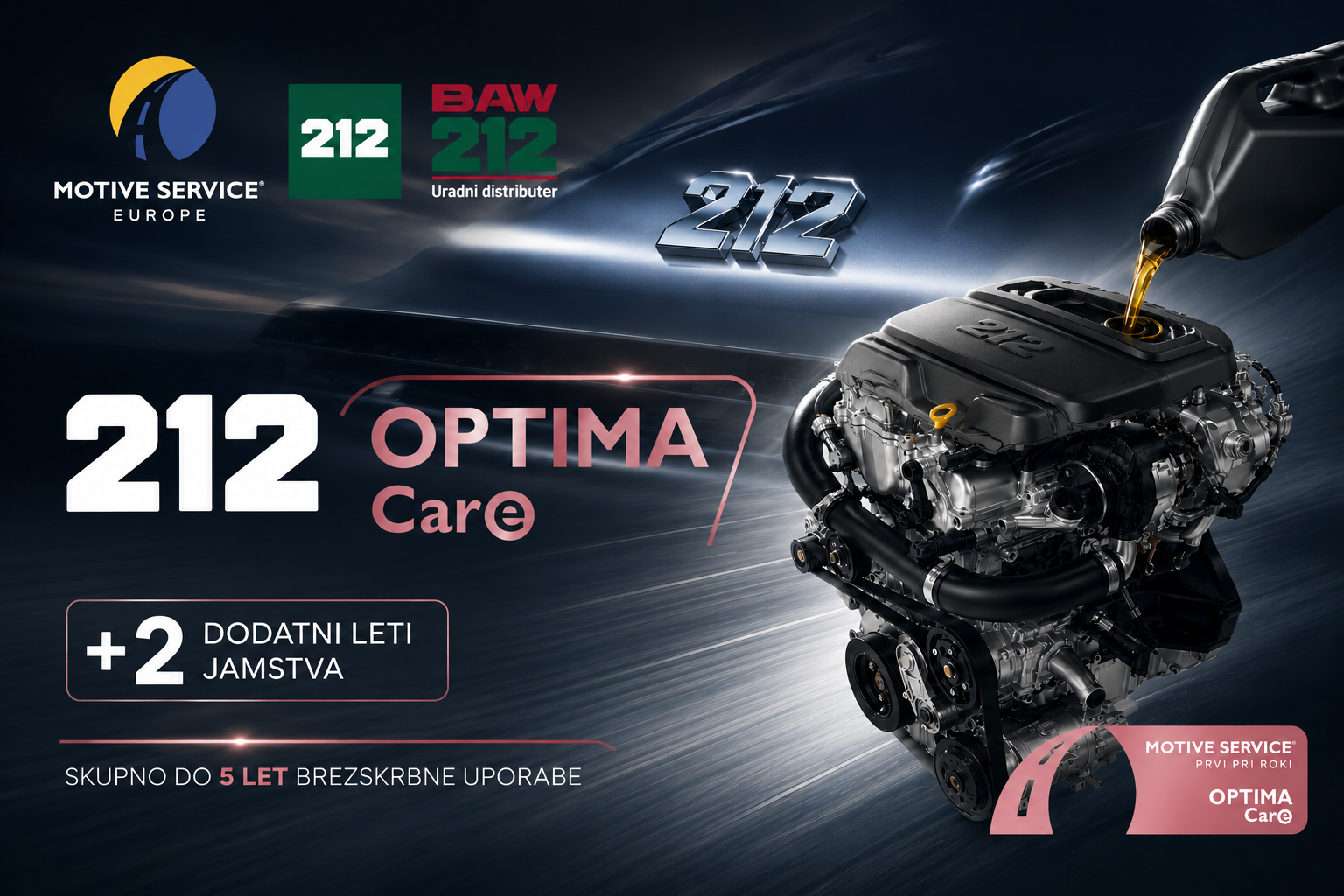 212 OPTIMA Care – dodatno avtomobilsko jamstvo za nova vozila BAW 212 Slovenija