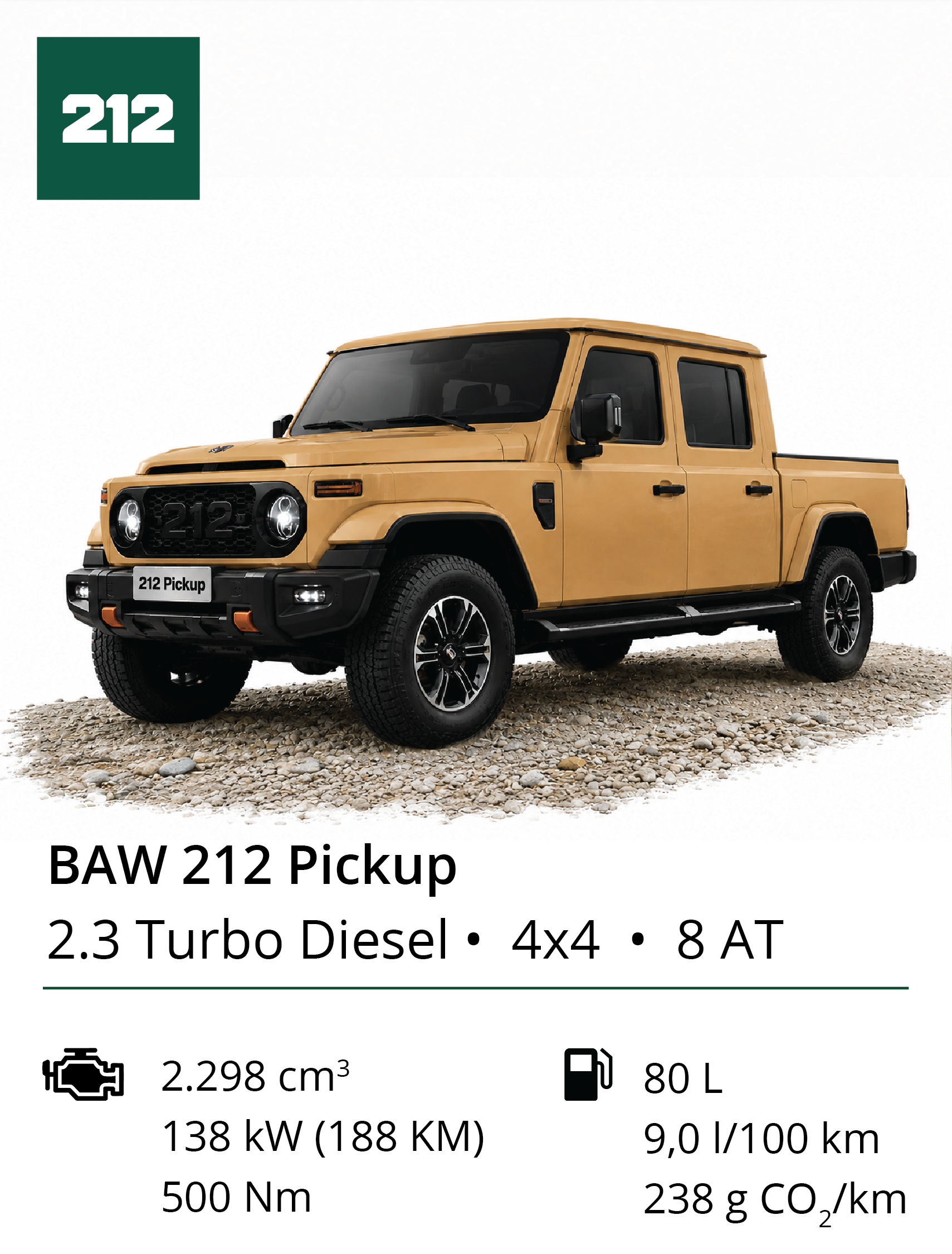 BAW 212 Pickup Slovenija – terenski pickup 4x4